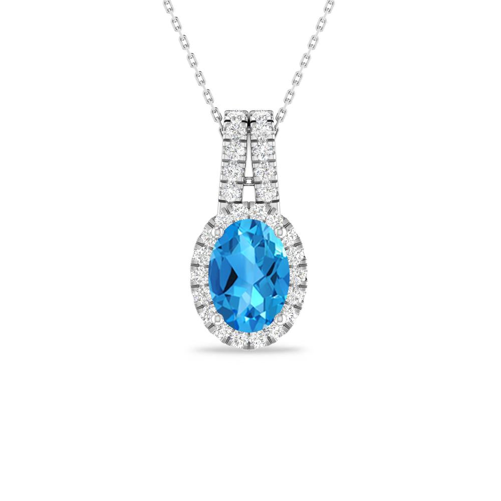 White Gold - Blue Topaz