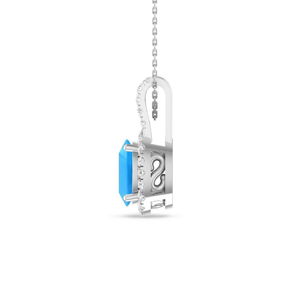 White Gold - Blue Topaz