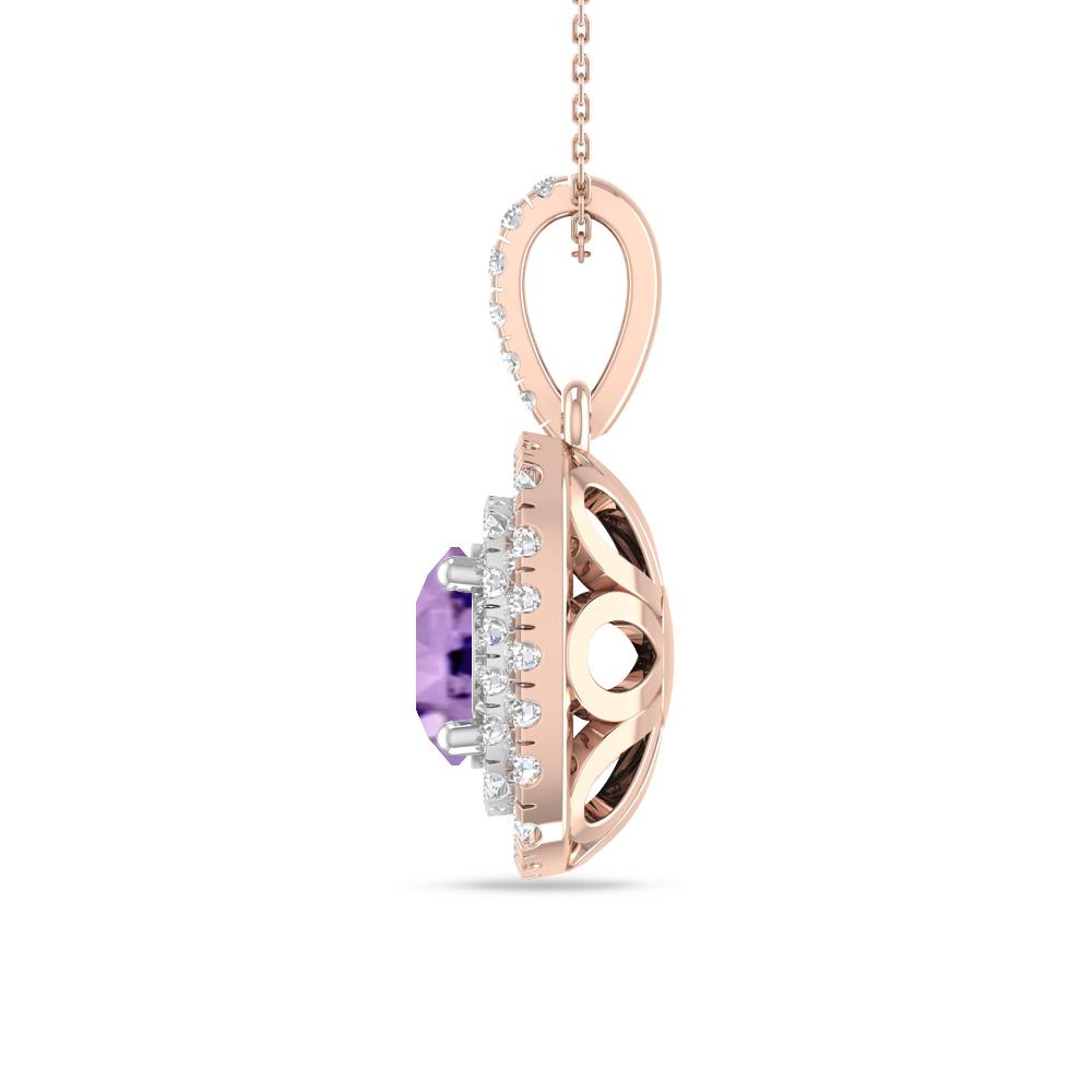 Rose Gold/White Gold - Amethyst