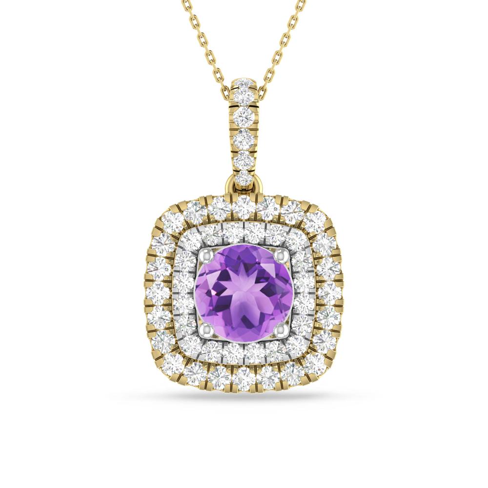 Yellow Gold/White Gold - Amethyst