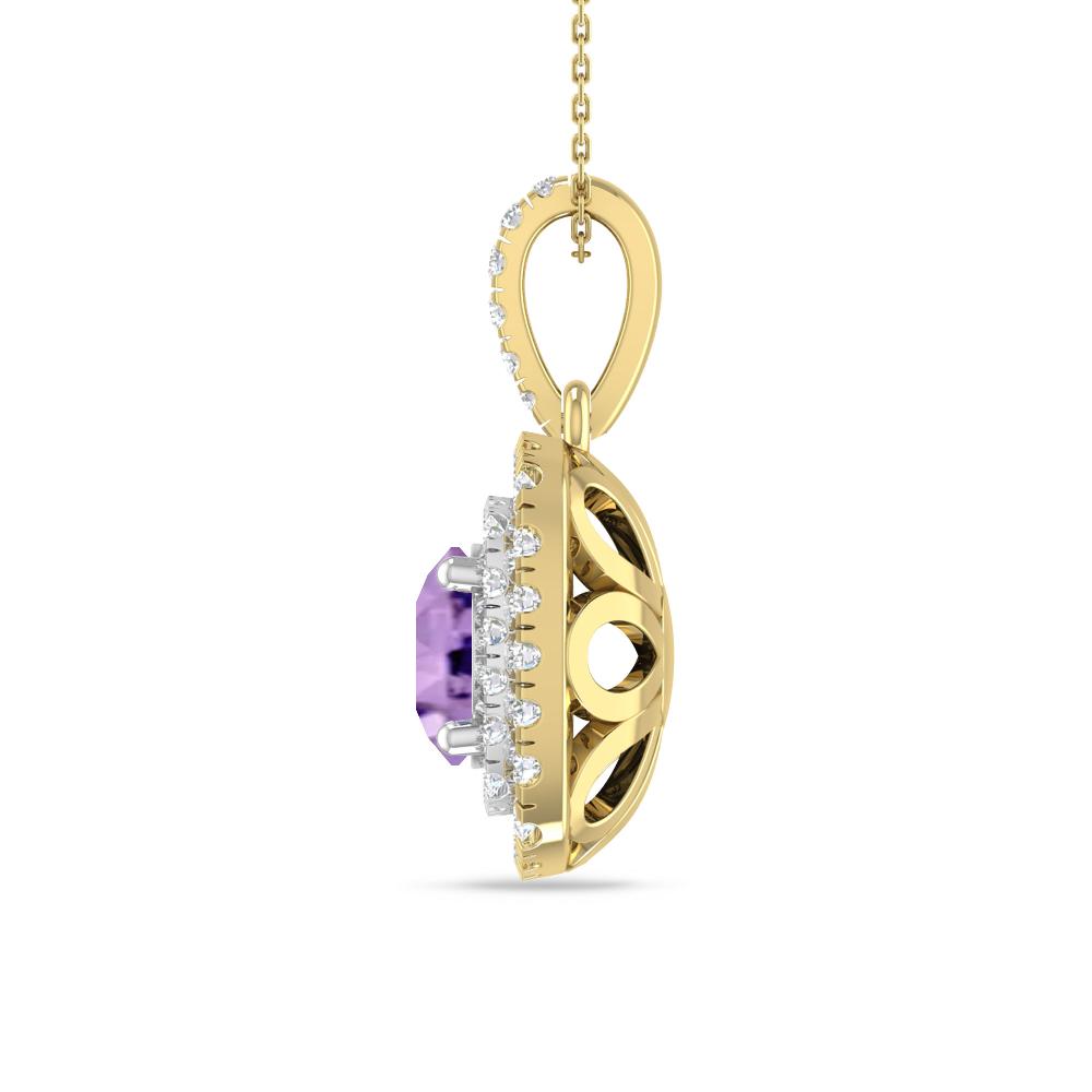 Yellow Gold/White Gold - Amethyst