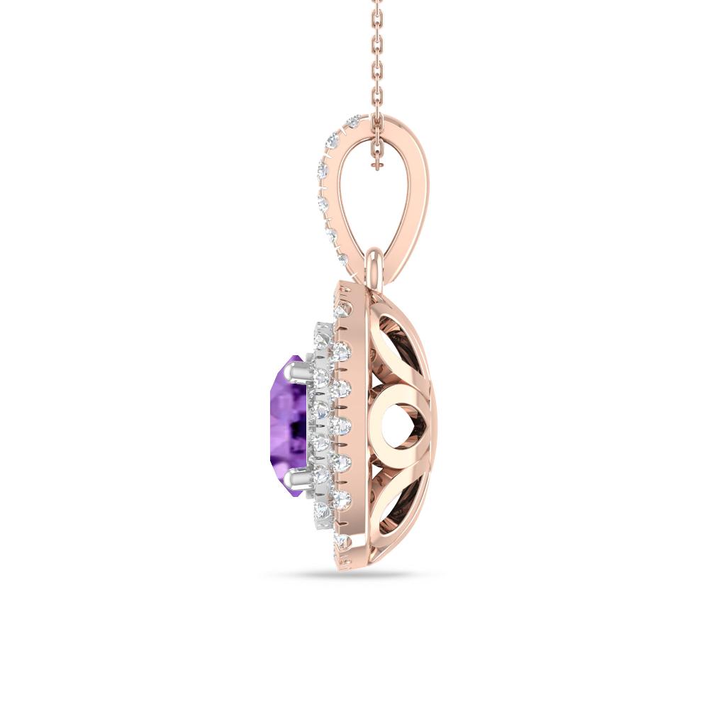 Rose Gold/White Gold - Amethyst