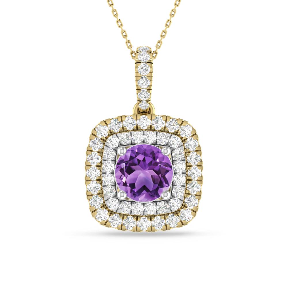 Yellow Gold/White Gold - Amethyst
