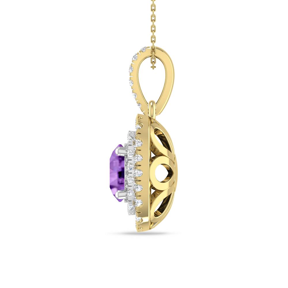 Yellow Gold/White Gold - Amethyst