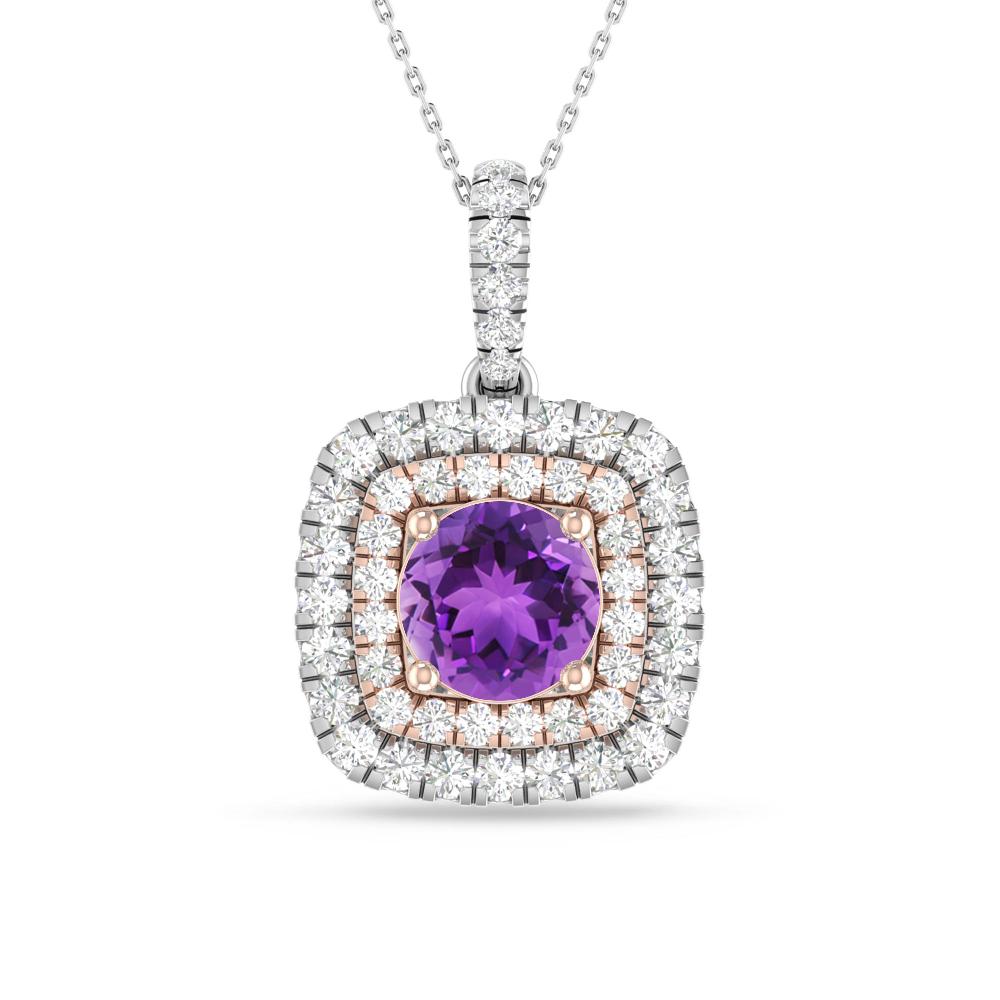 White Gold/Rose Gold - Amethyst