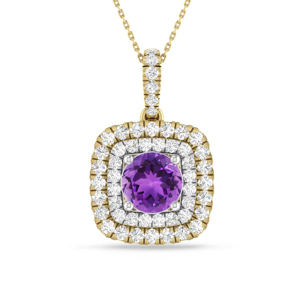 Yellow Gold/White Gold - Amethyst