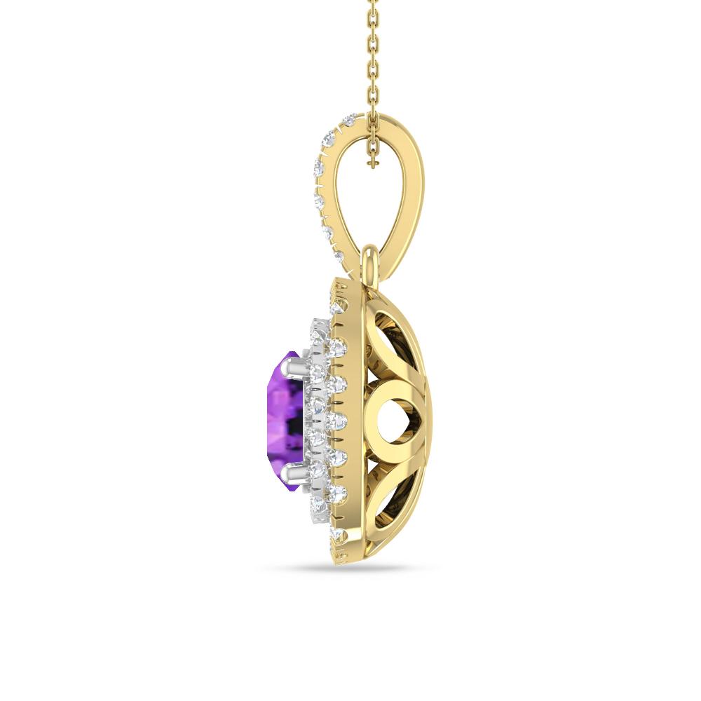 Yellow Gold/White Gold - Amethyst