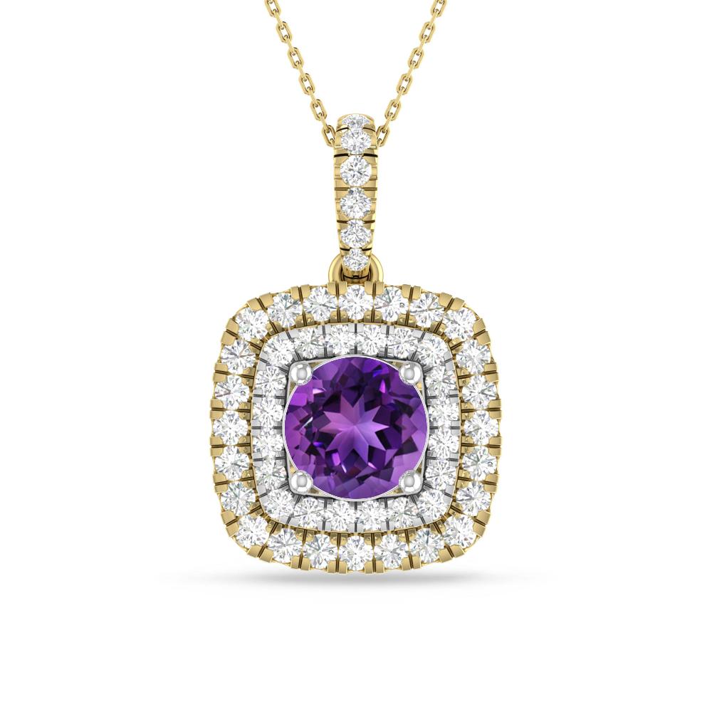 Yellow Gold/White Gold - Amethyst