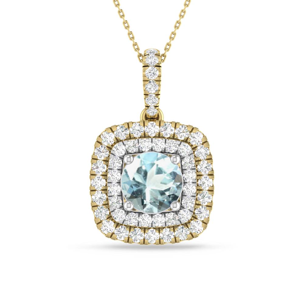 Yellow Gold/White Gold - Aquamarine