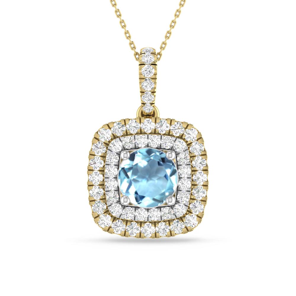 Yellow Gold/White Gold - Aquamarine