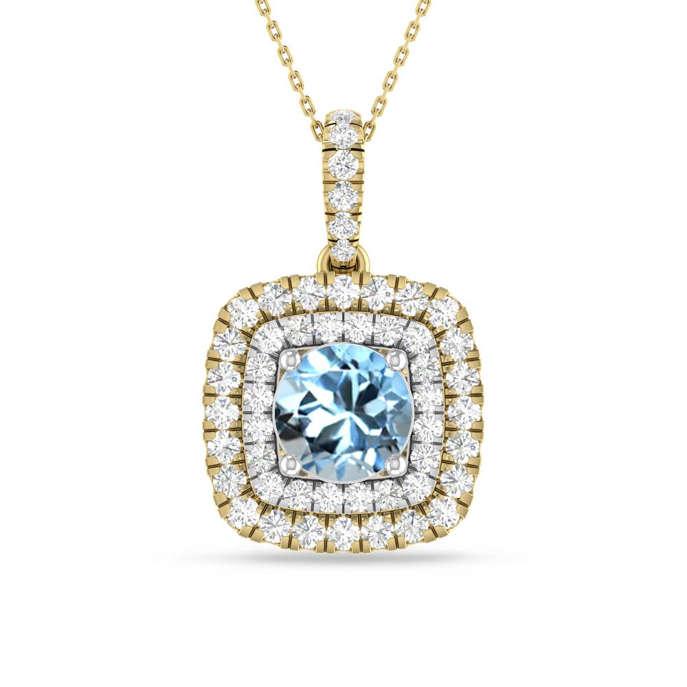 Yellow Gold/White Gold - Aquamarine