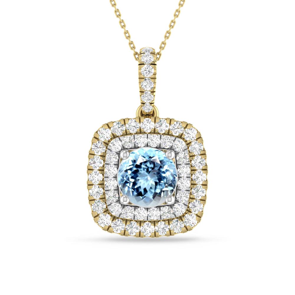 Yellow Gold/White Gold - Aquamarine