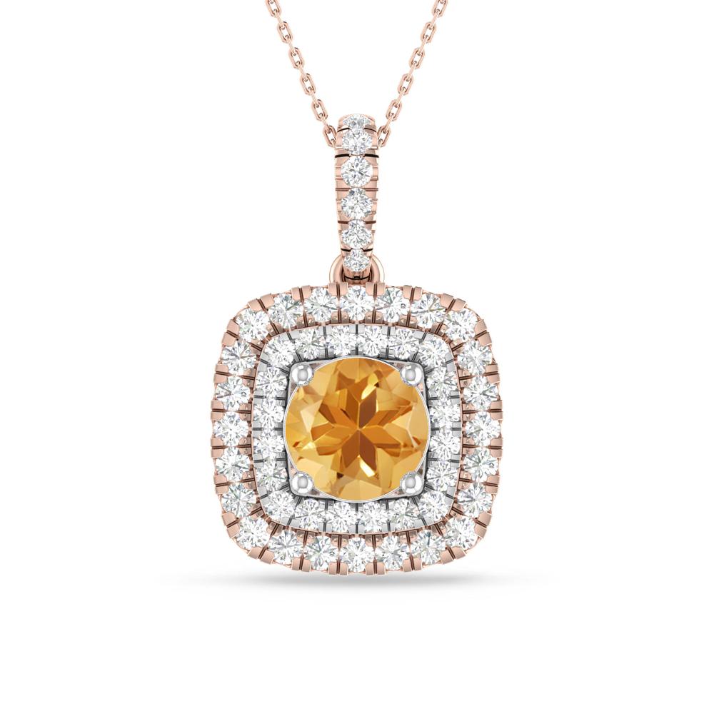 Rose Gold/White Gold - Citrine
