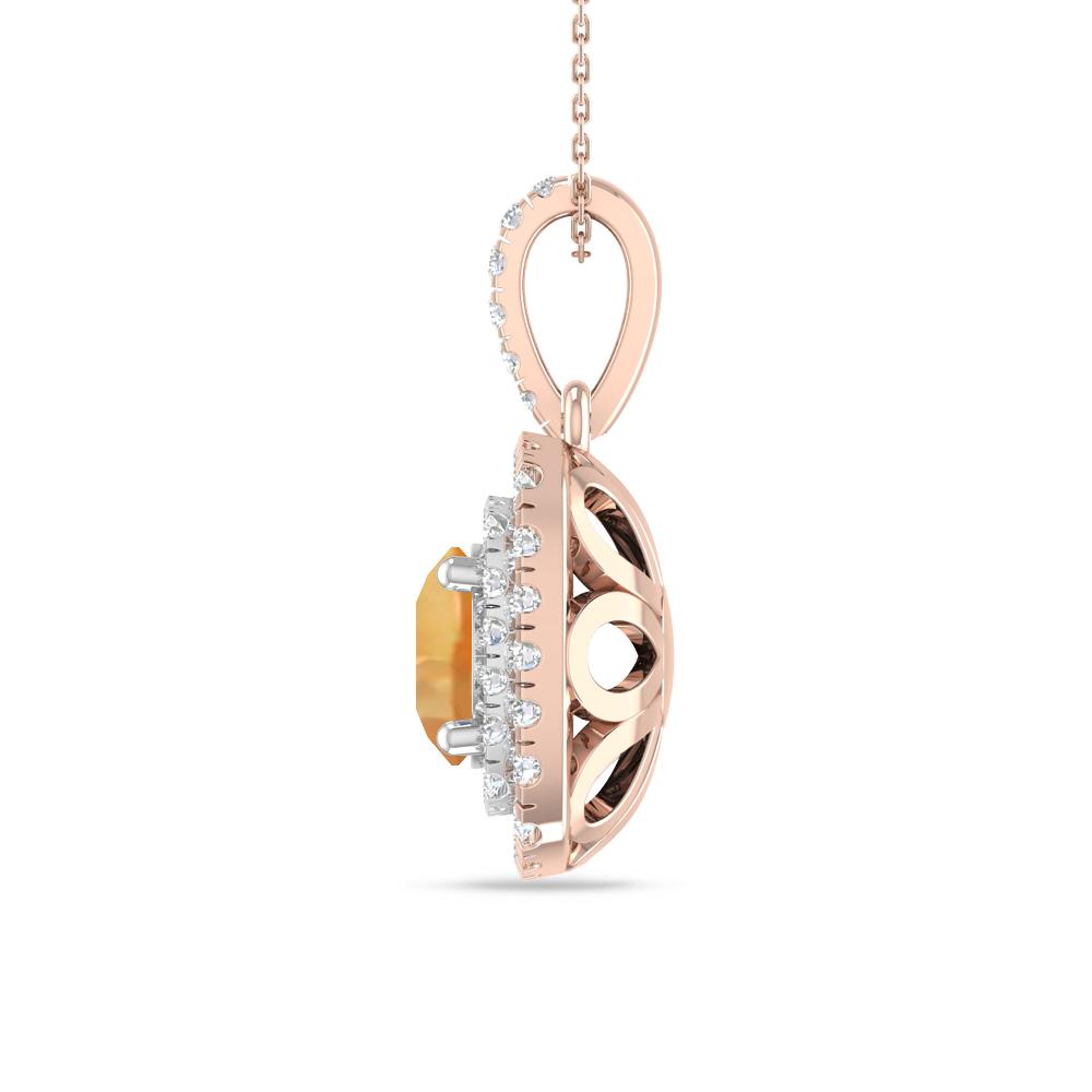 Rose Gold/White Gold - Citrine