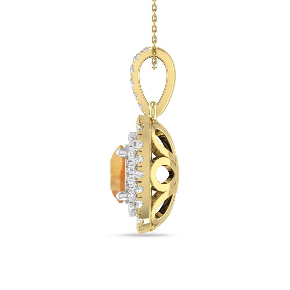 Yellow Gold/White Gold - Citrine