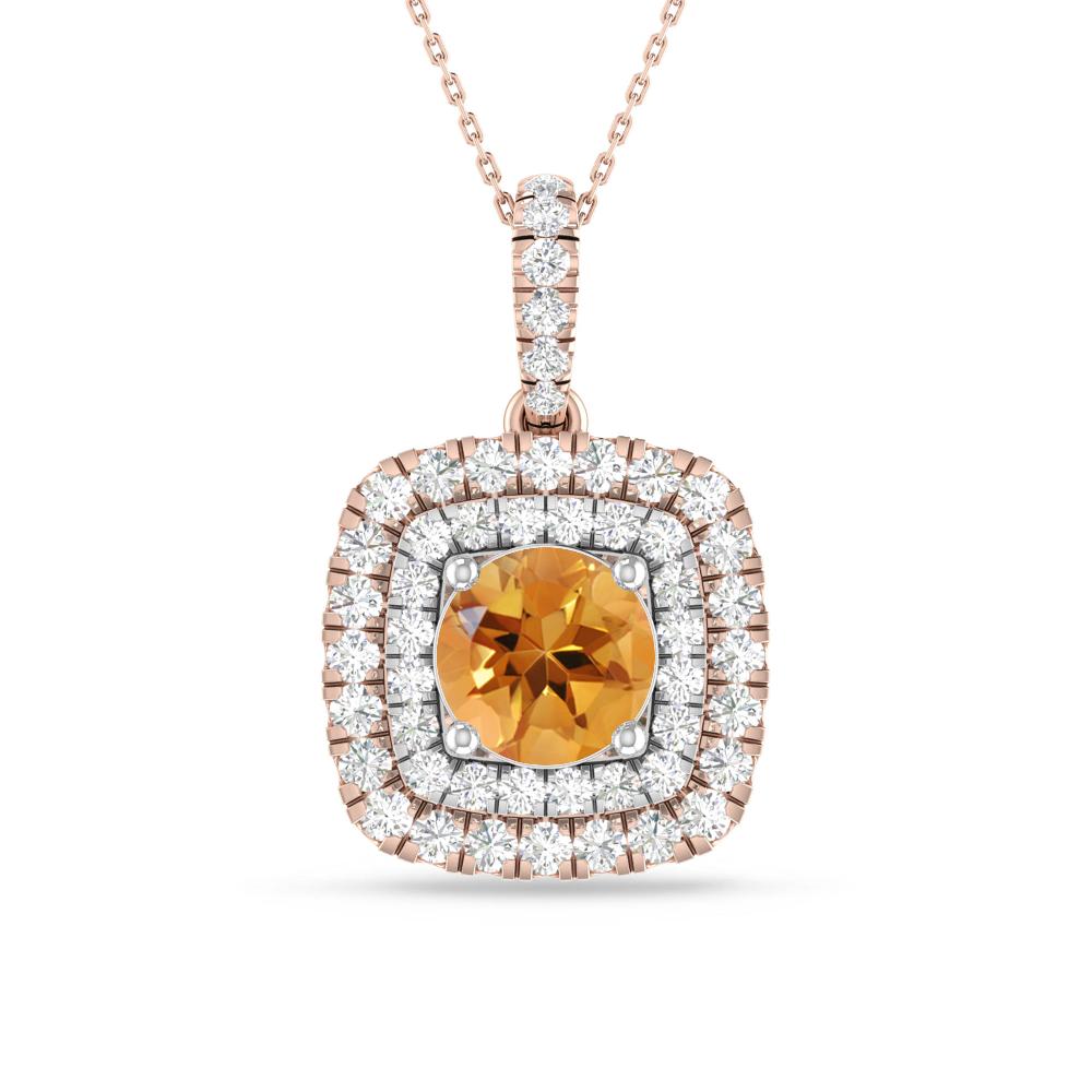 Rose Gold/White Gold - Citrine