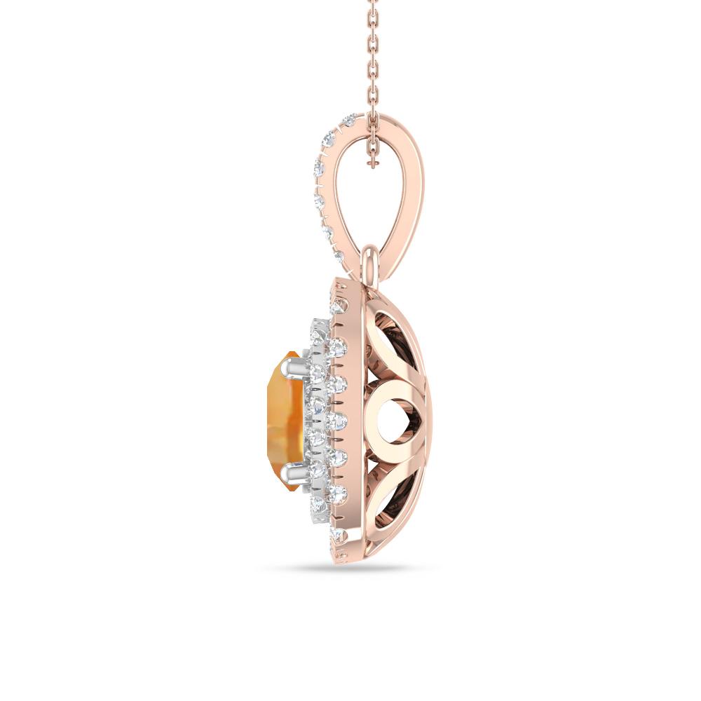 Rose Gold/White Gold - Citrine