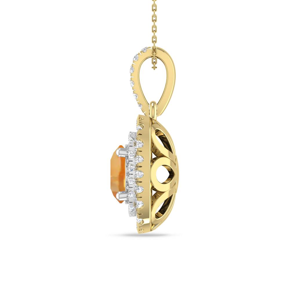 Yellow Gold/White Gold - Citrine