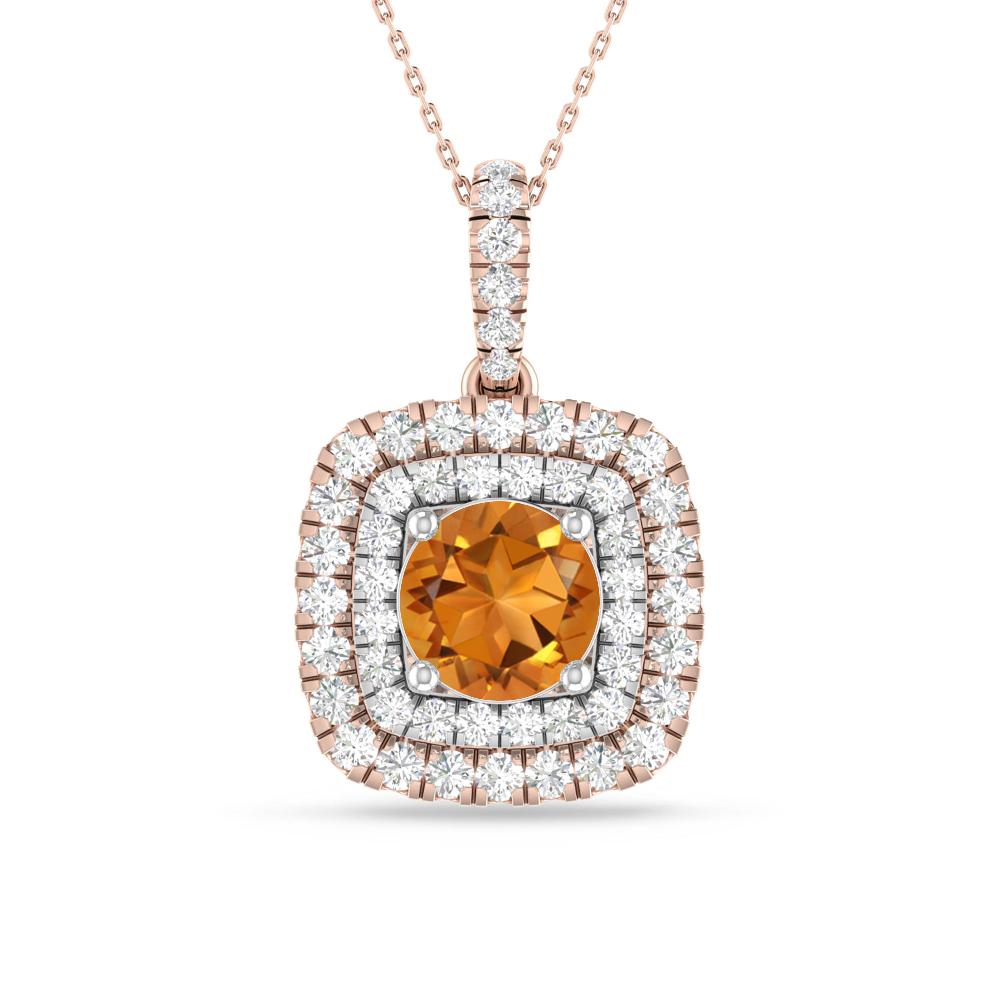 Rose Gold/White Gold - Citrine