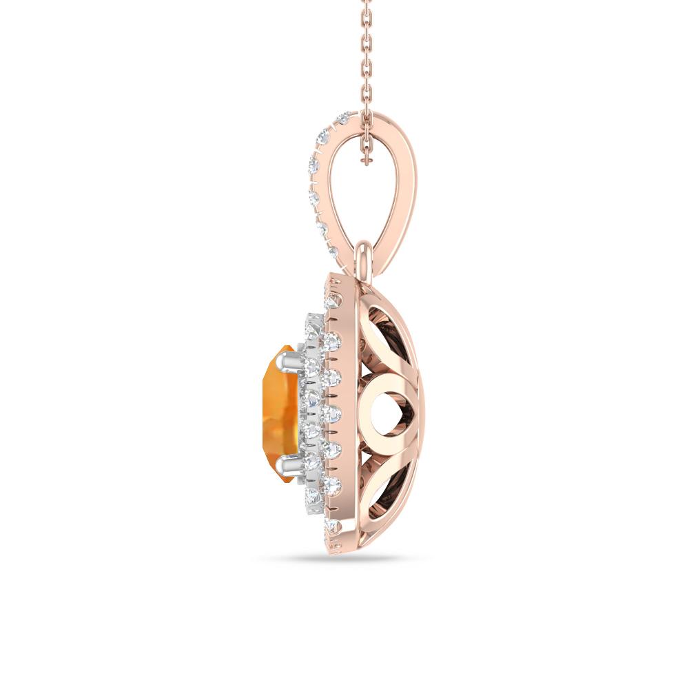 Rose Gold/White Gold - Citrine