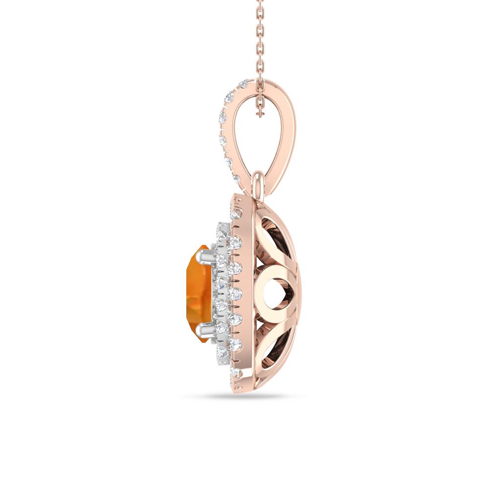 Rose Gold/White Gold - Citrine