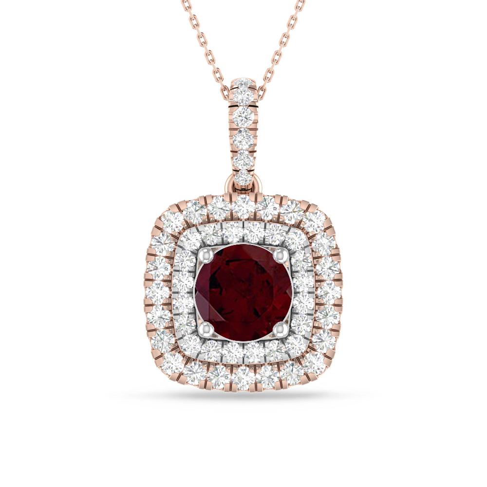 Rose Gold/White Gold - Garnet