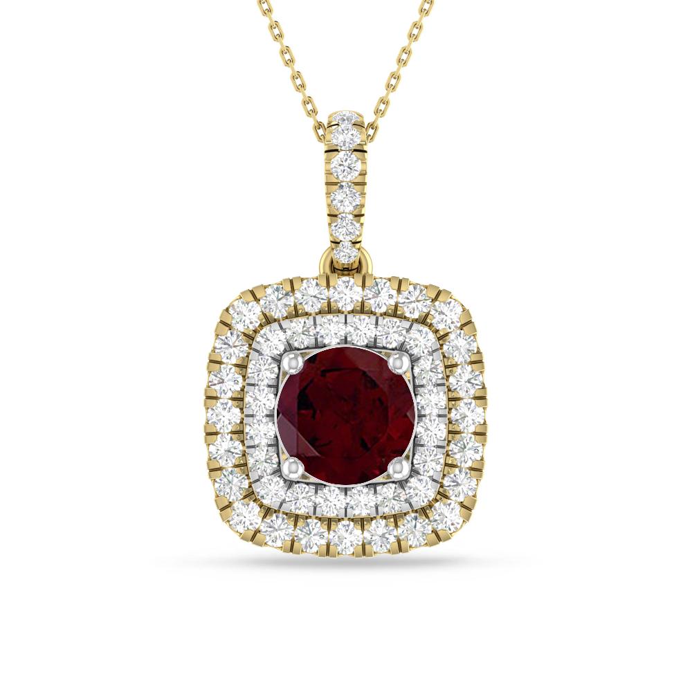 Yellow Gold/White Gold - Garnet