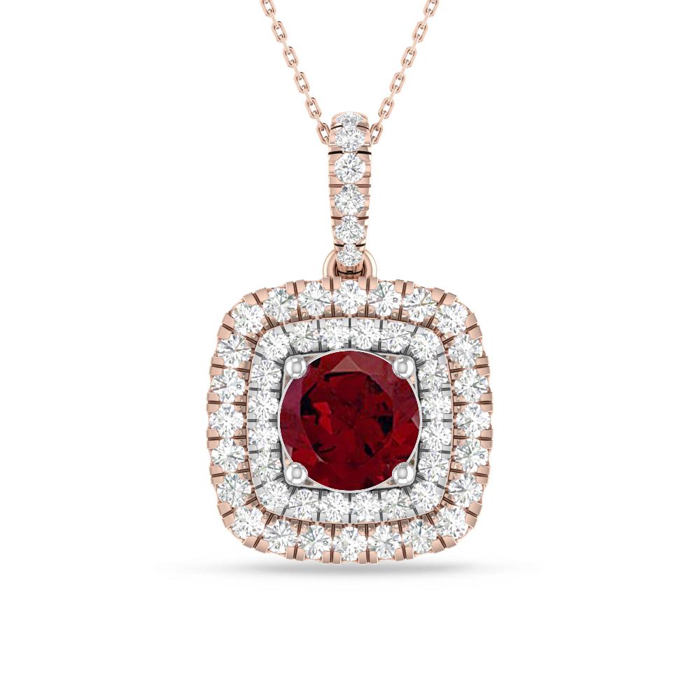Rose Gold/White Gold - Garnet