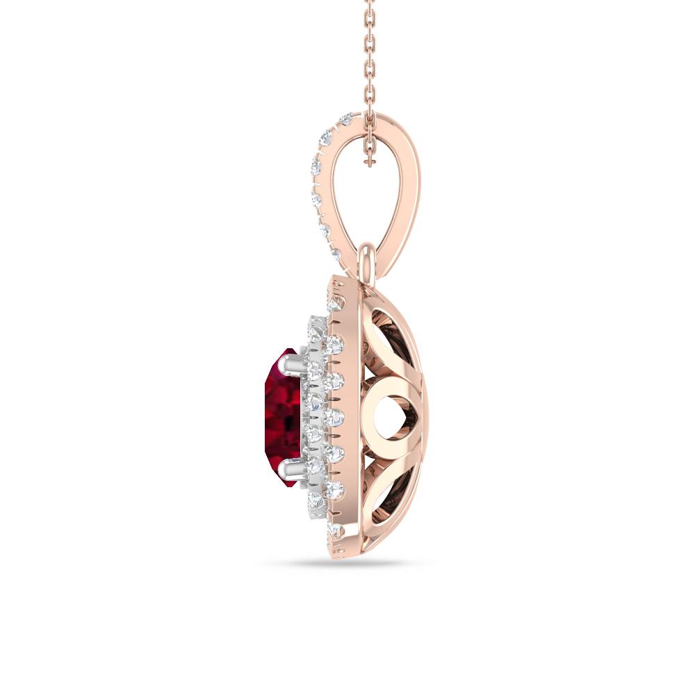 Rose Gold/White Gold - Garnet
