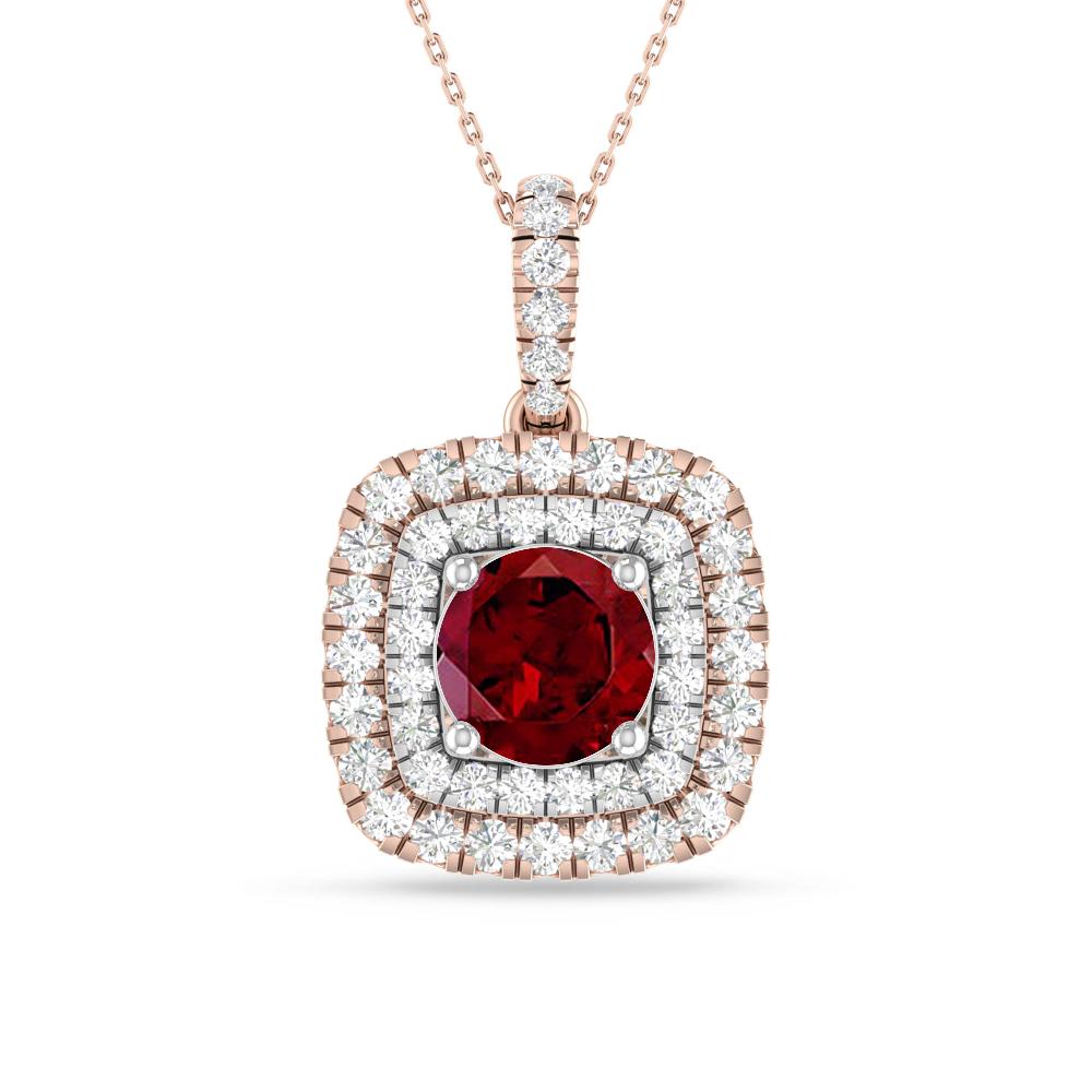 Rose Gold/White Gold - Garnet