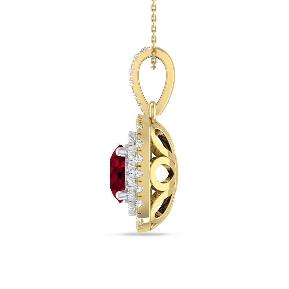 Yellow Gold/White Gold - Garnet