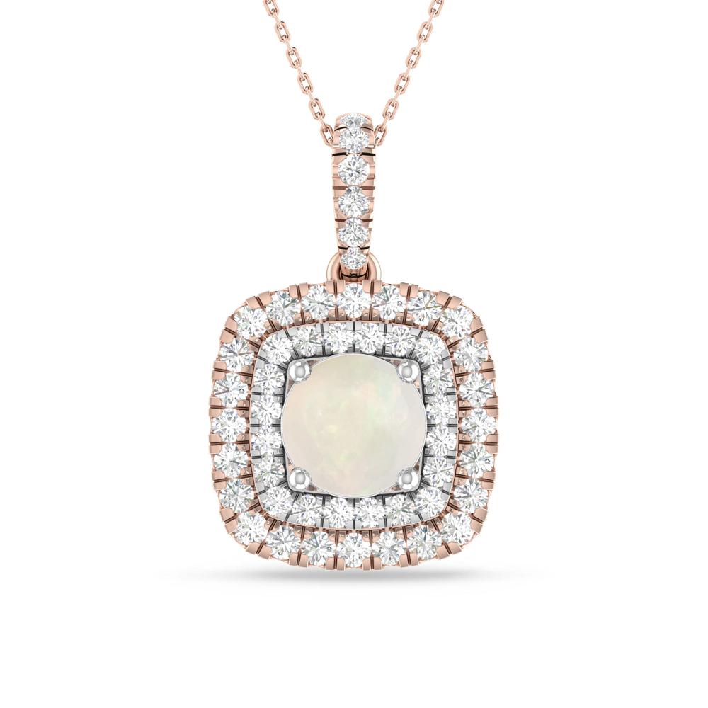 Rose Gold/White Gold - Opal