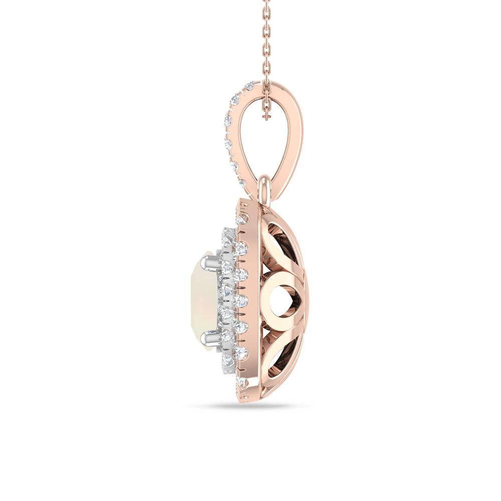 Rose Gold/White Gold - Opal