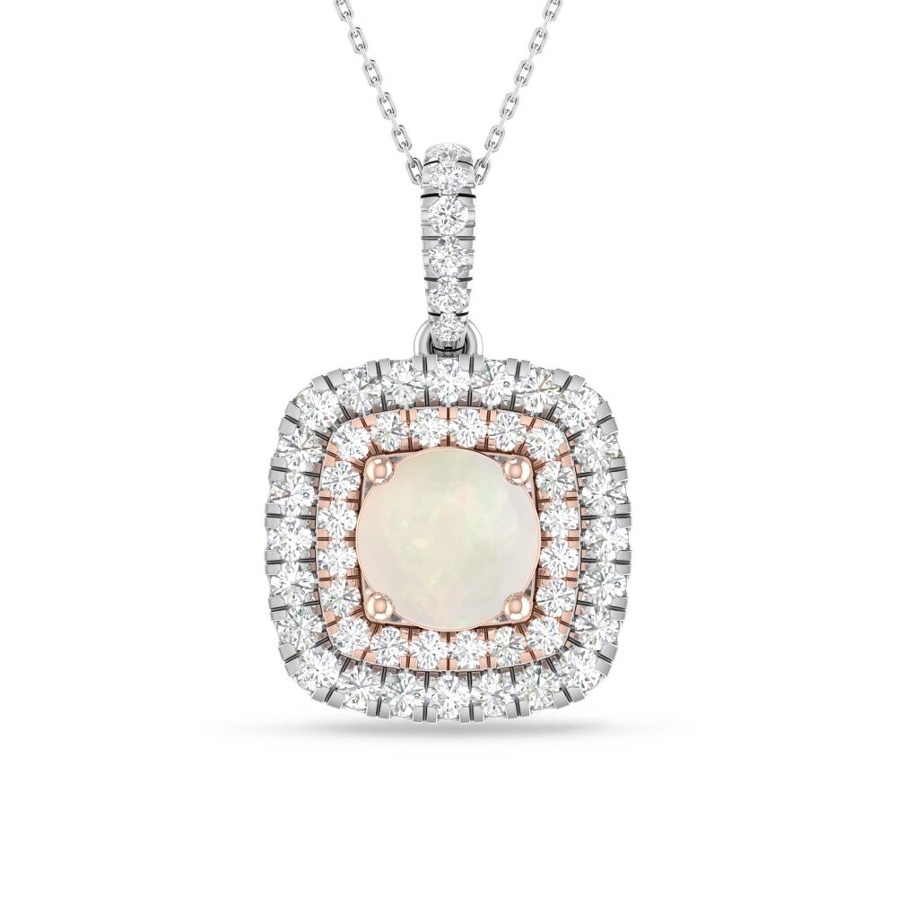 White Gold/Rose Gold - Opal