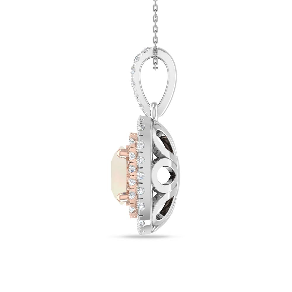 White Gold/Rose Gold - Opal