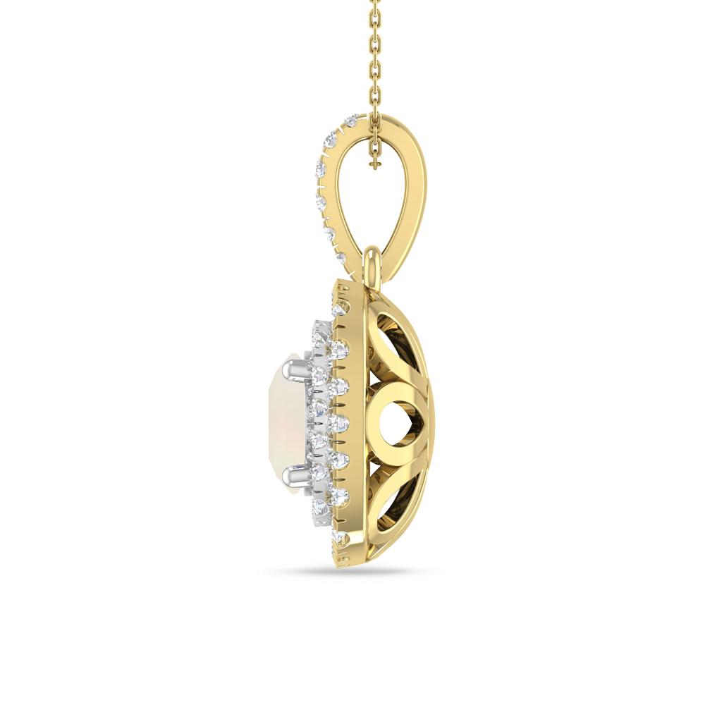 Yellow Gold/White Gold - Opal