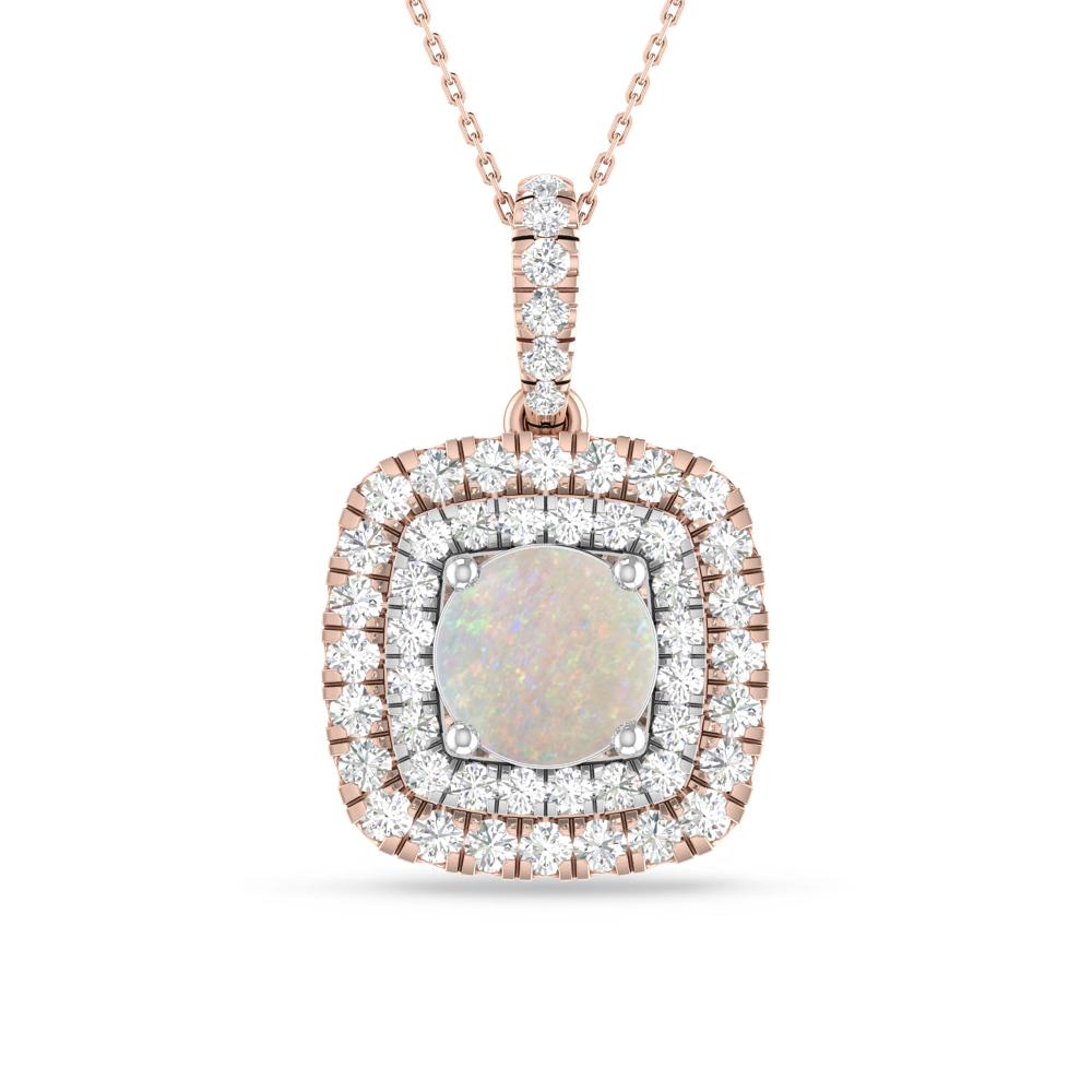 Rose Gold/White Gold - Opal