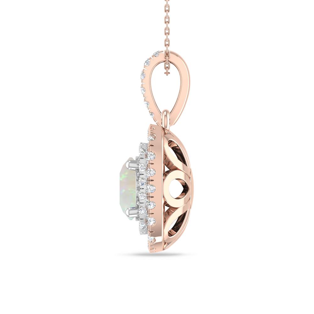 Rose Gold/White Gold - Opal