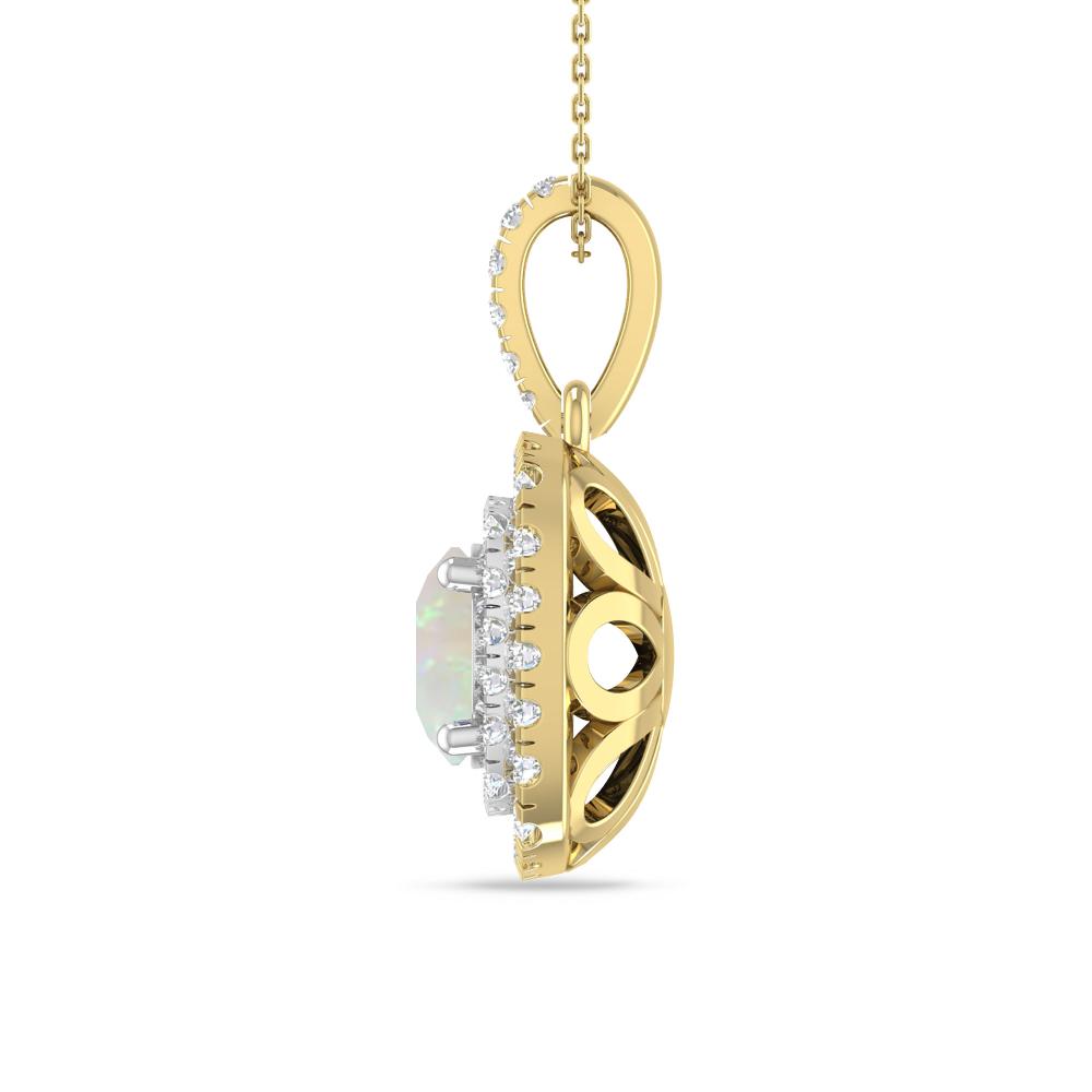 Yellow Gold/White Gold - Opal