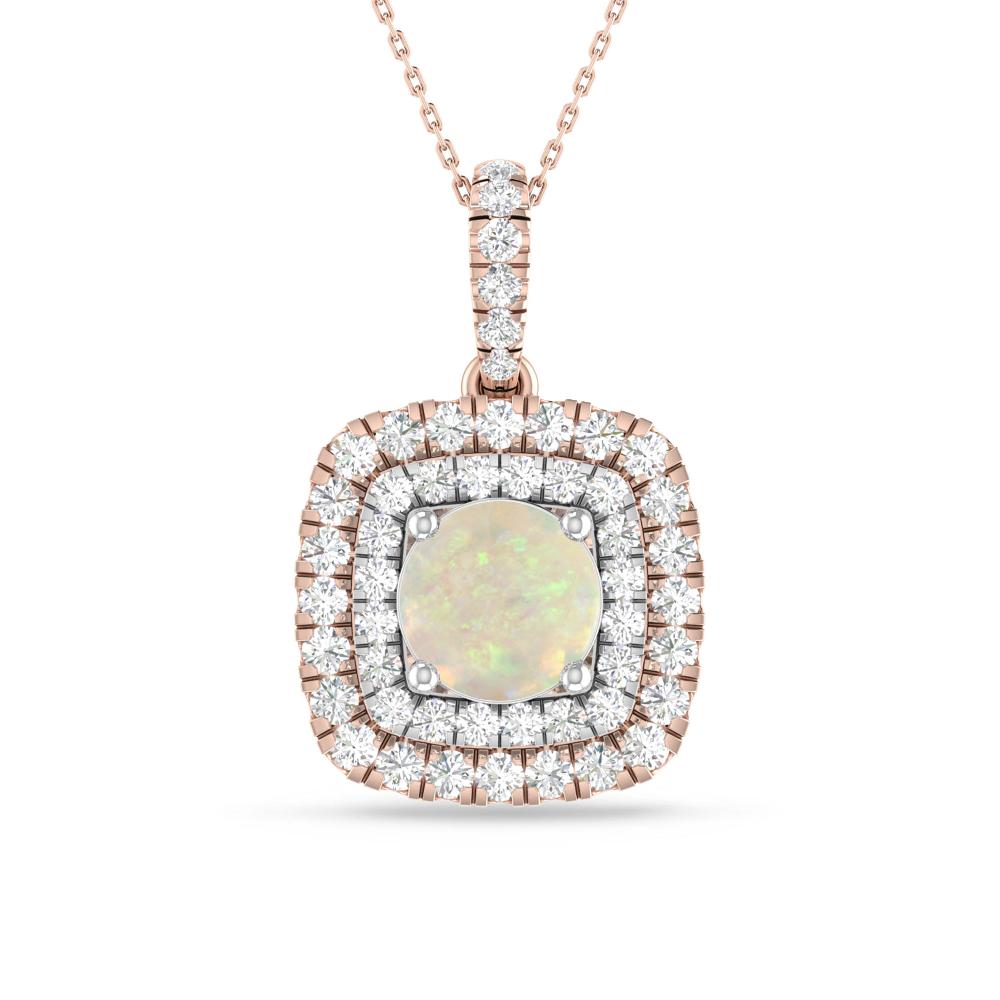 Rose Gold/White Gold - Opal