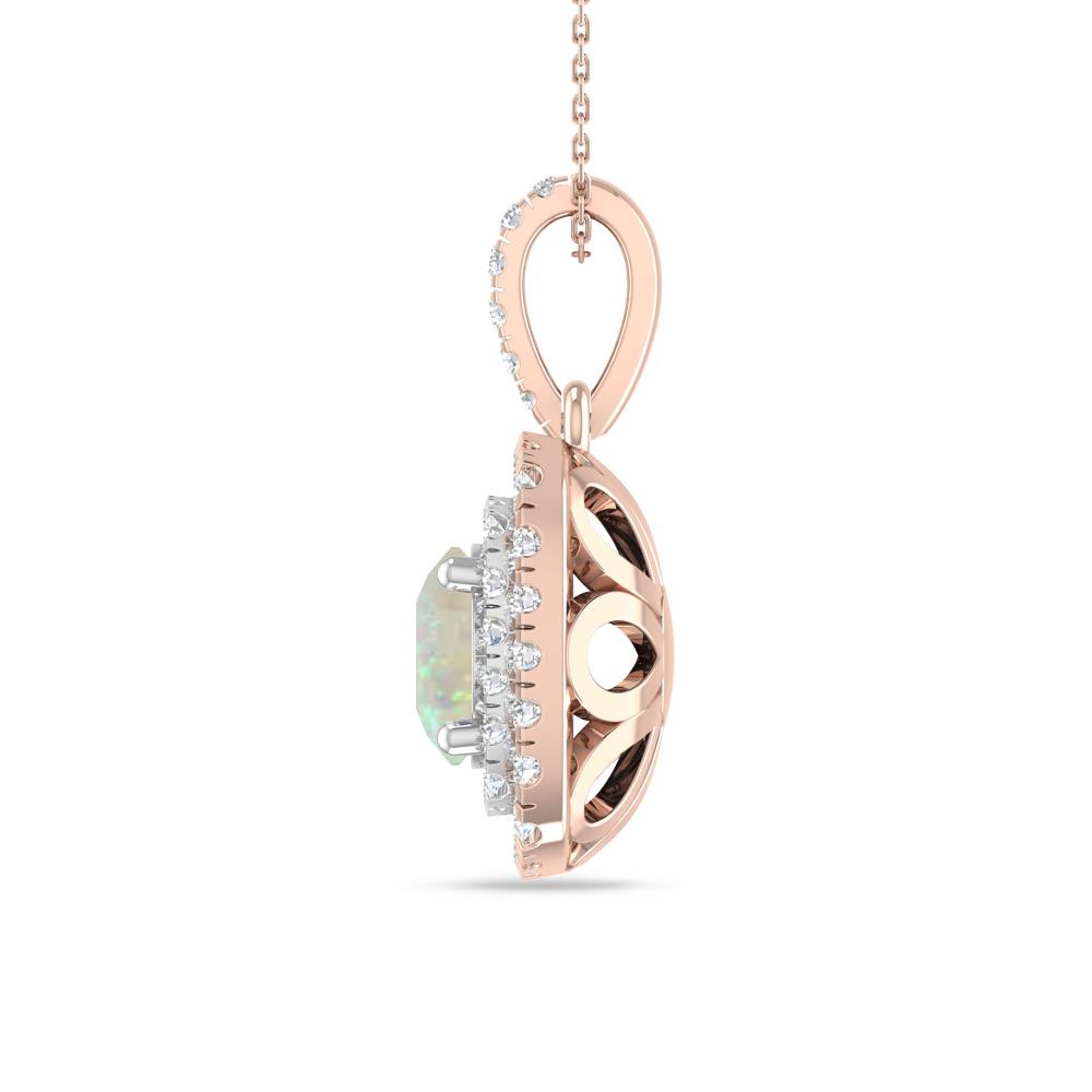 Rose Gold/White Gold - Opal