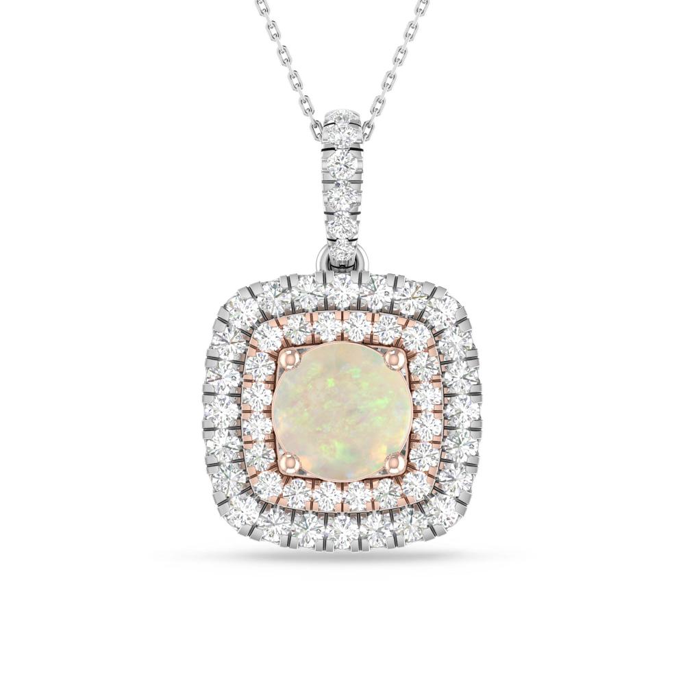 White Gold/Rose Gold - Opal
