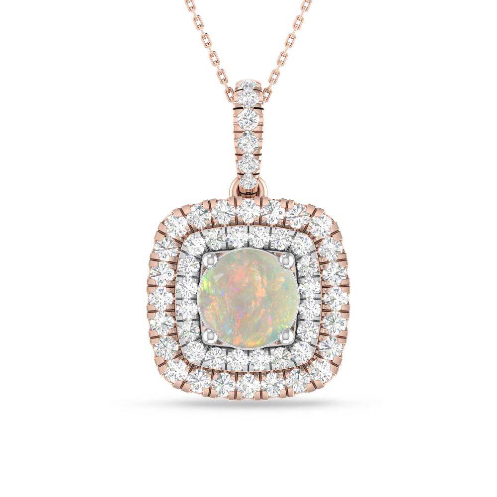 Rose Gold/White Gold - Opal