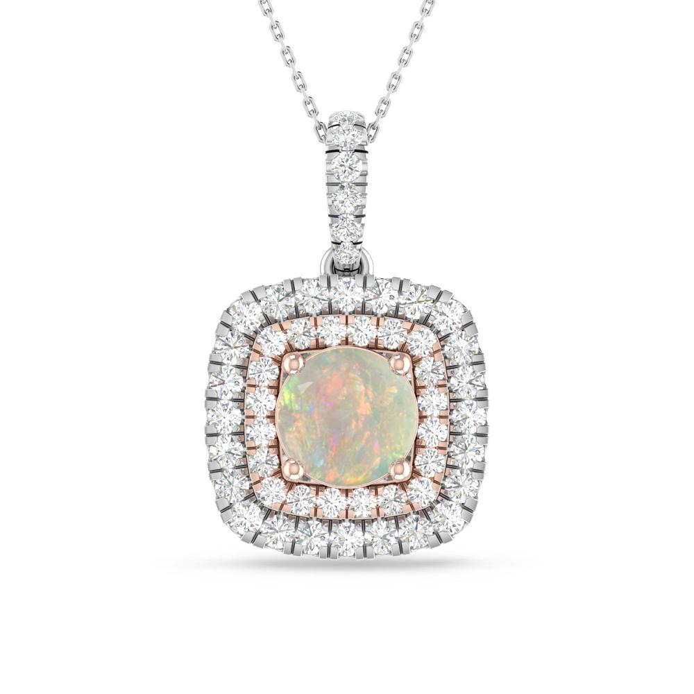 White Gold/Rose Gold - Opal
