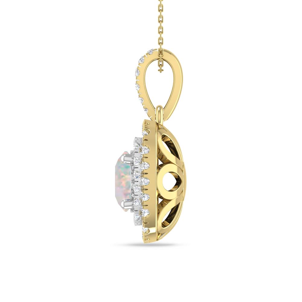 Yellow Gold/White Gold - Opal