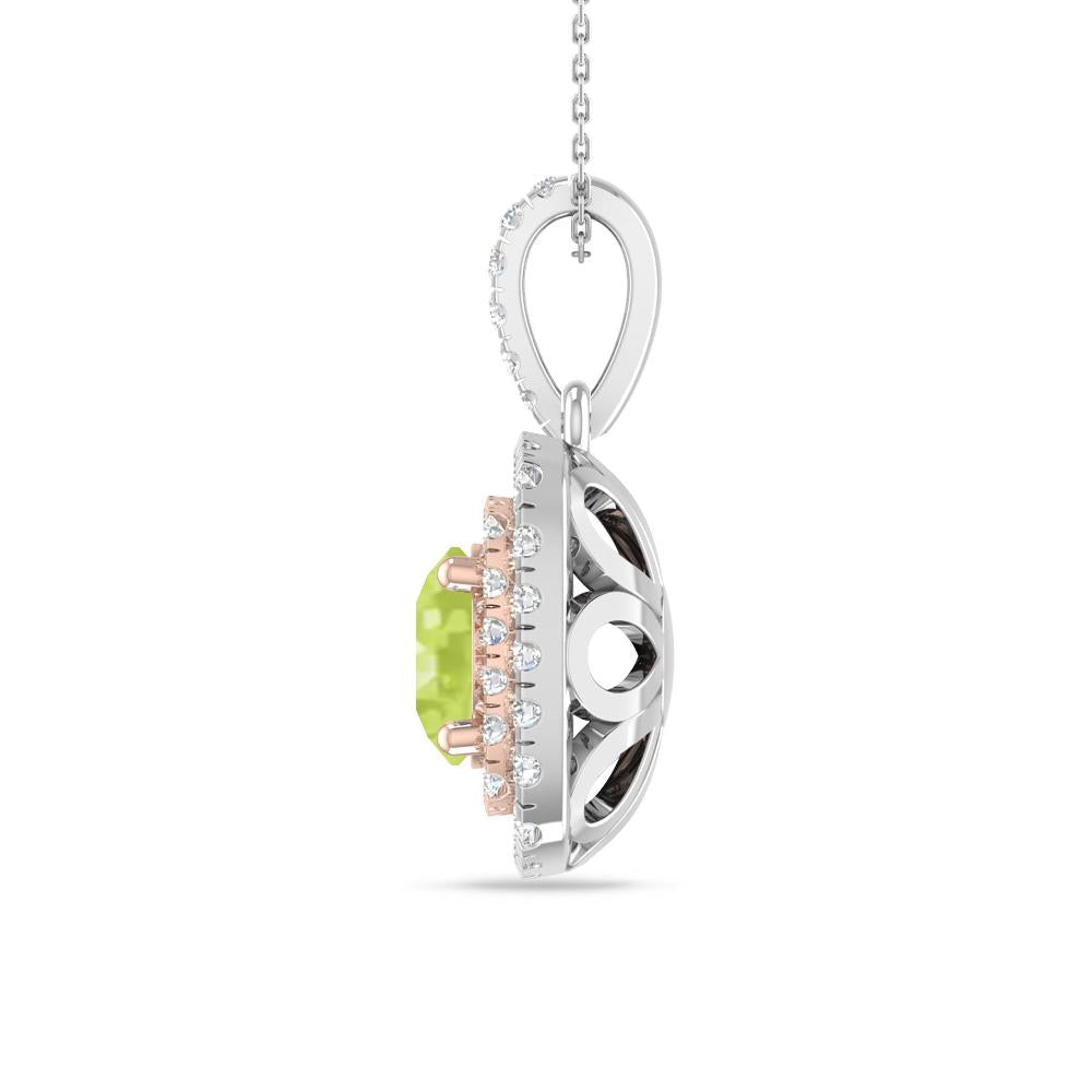 White Gold/Rose Gold - Peridot