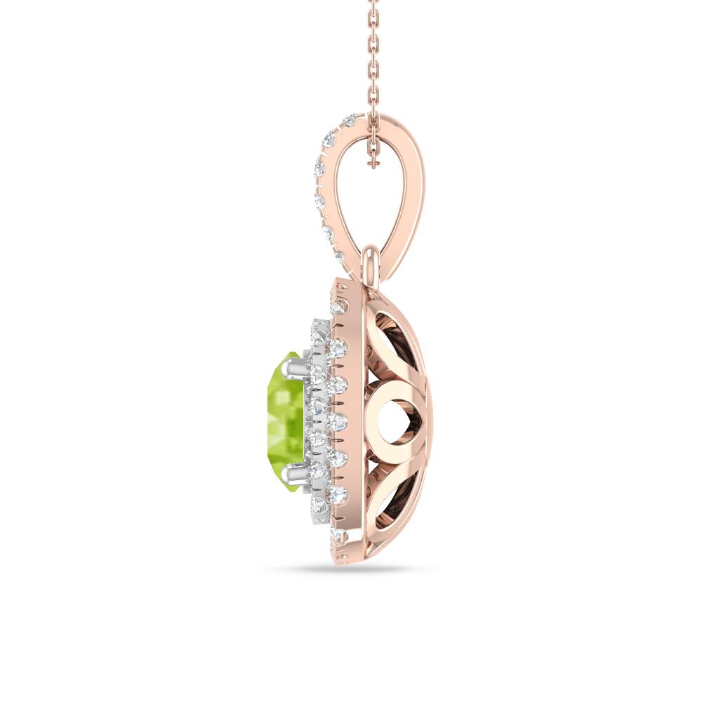 Rose Gold/White Gold - Peridot