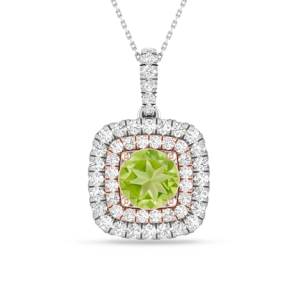 White Gold/Rose Gold - Peridot