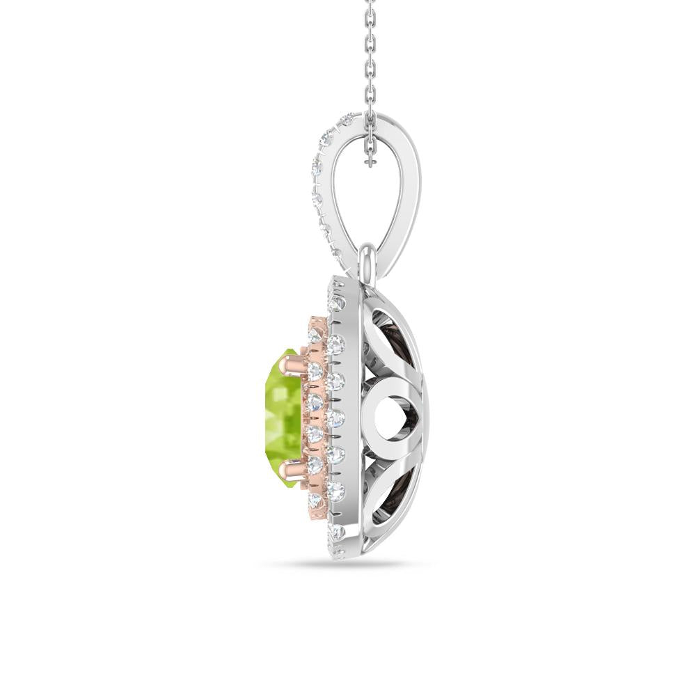 White Gold/Rose Gold - Peridot