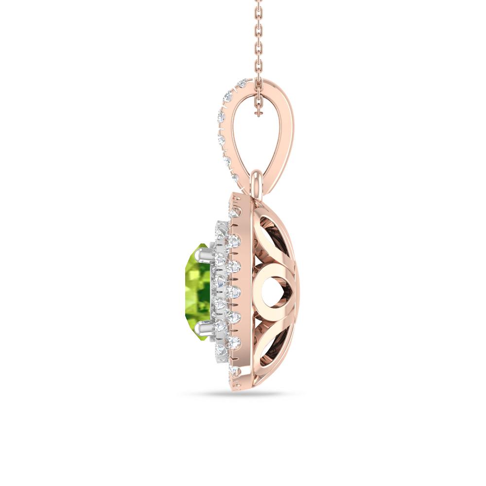 Rose Gold/White Gold - Peridot